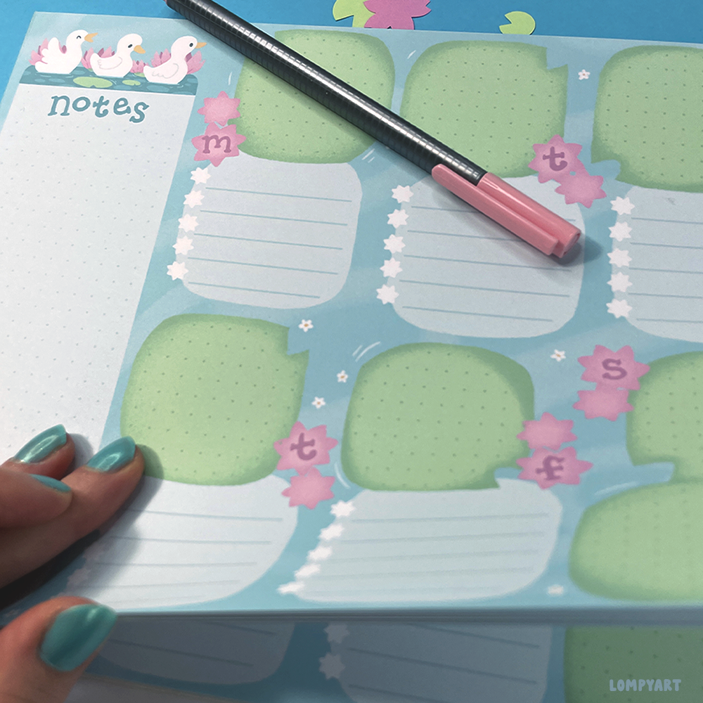 Pond Pals Weekly Planner Deskpad