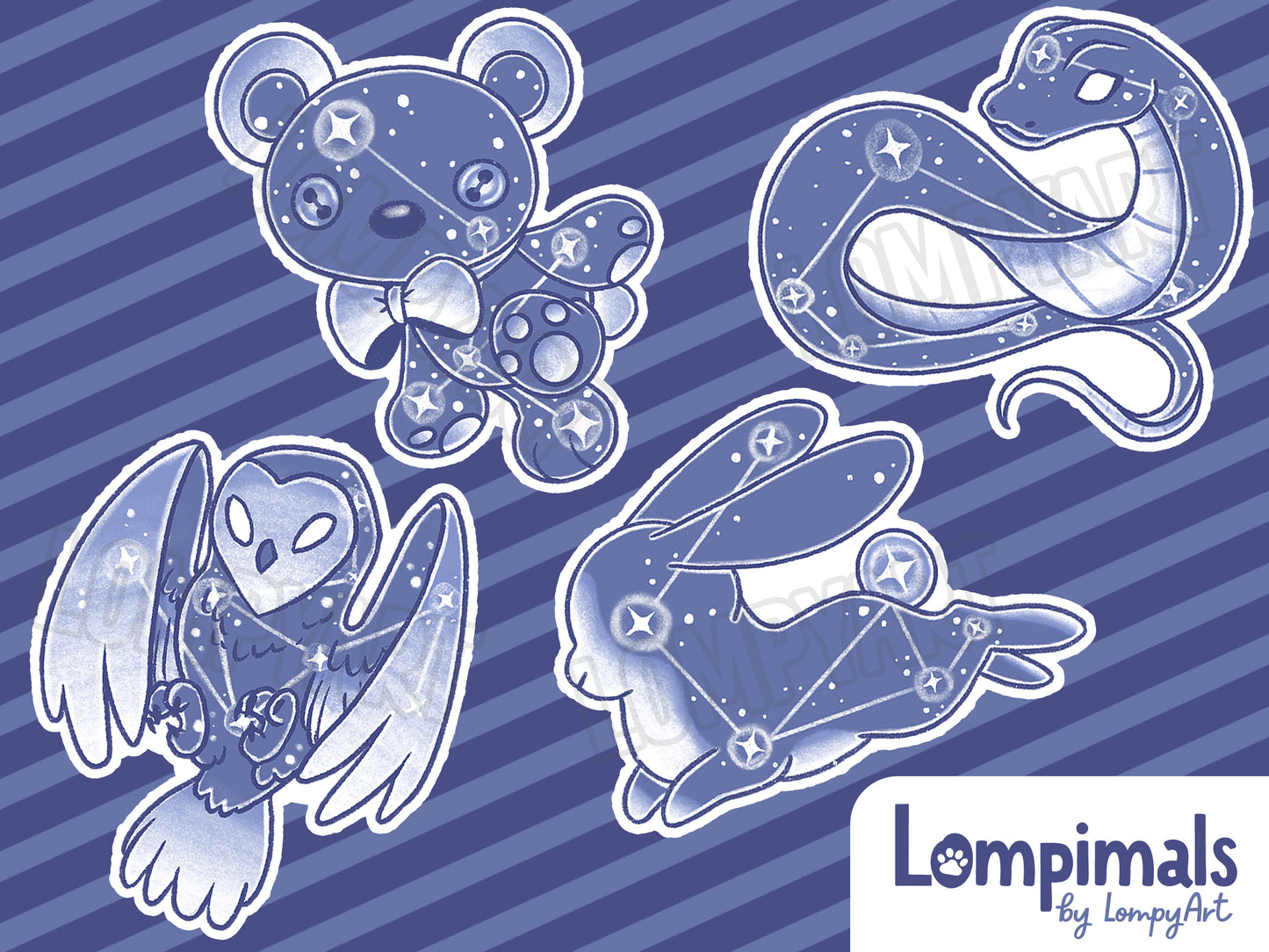 Constellation Lompimals - Stickers/Magnets/Bookmarks