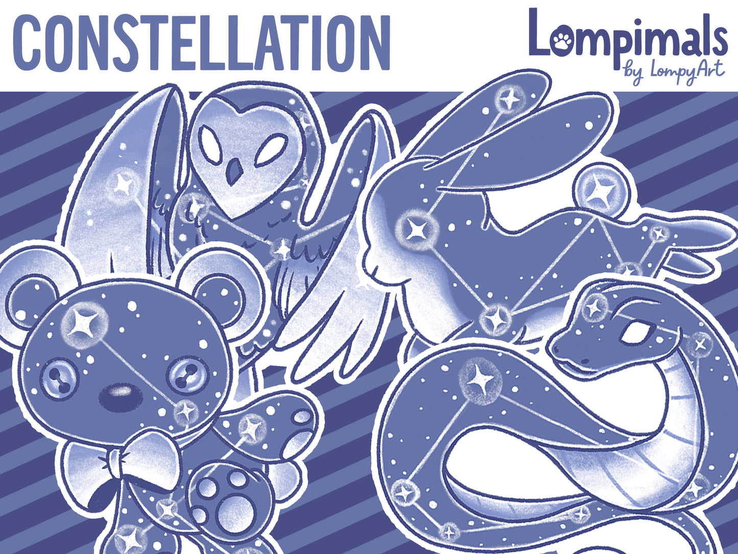 Constellation Lompimals - Stickers/Magnets/Bookmarks