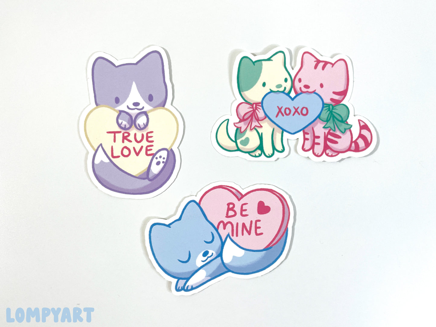 Valentine's Cats Sticker Set
