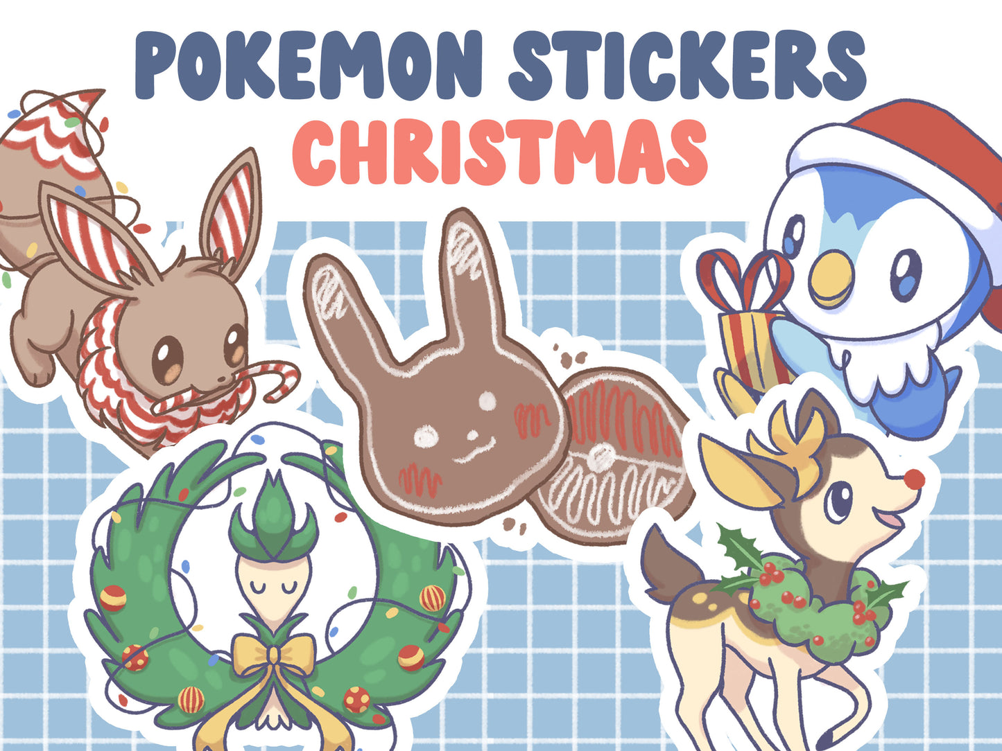 Pokemon Stickers - Christmas Theme