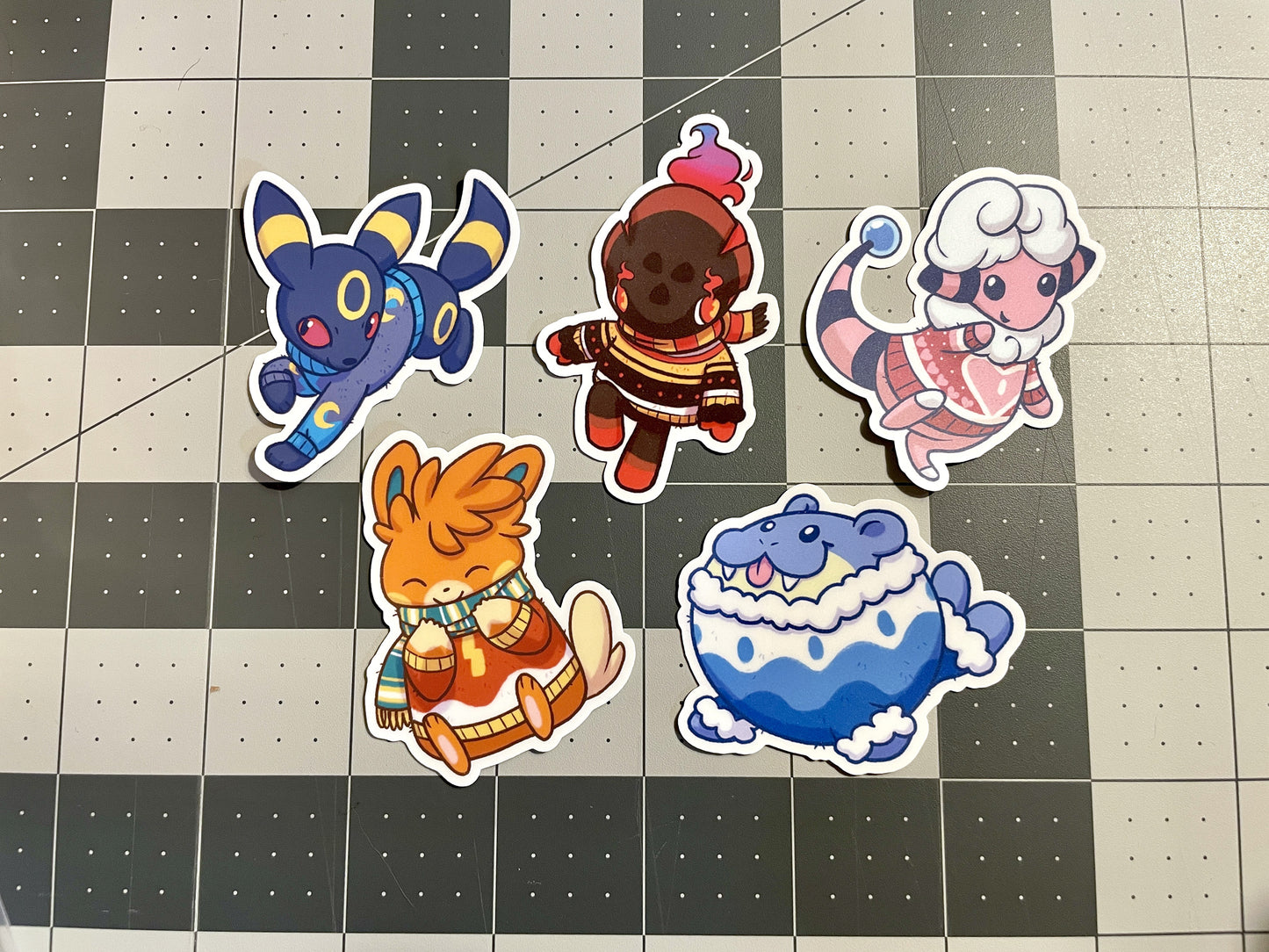 Pokemon Stickers - Winter Theme