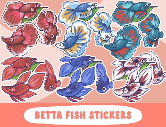 Betta Fish Sticker Set