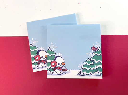 Winter Snowman Sticky Notes