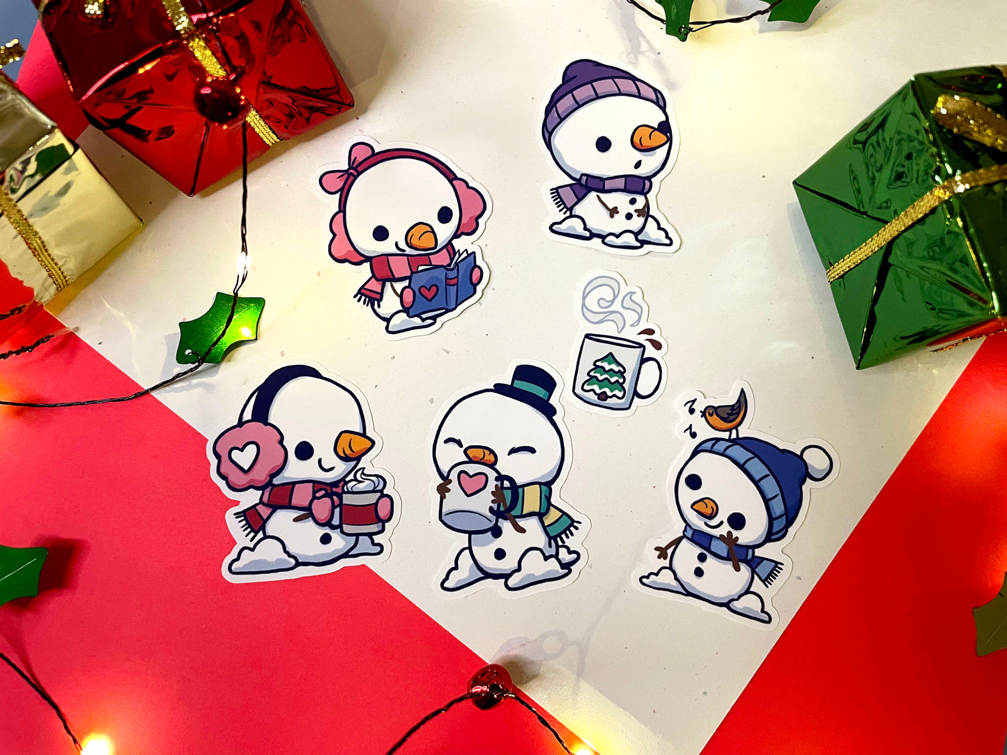 Winter Snowman Sticker Set