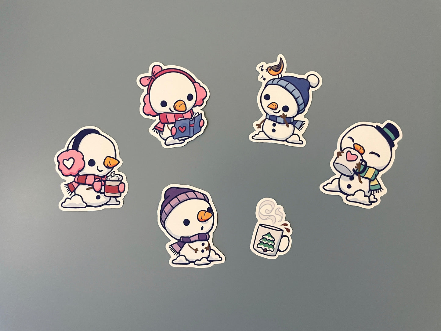 Winter Snowman Sticker Set