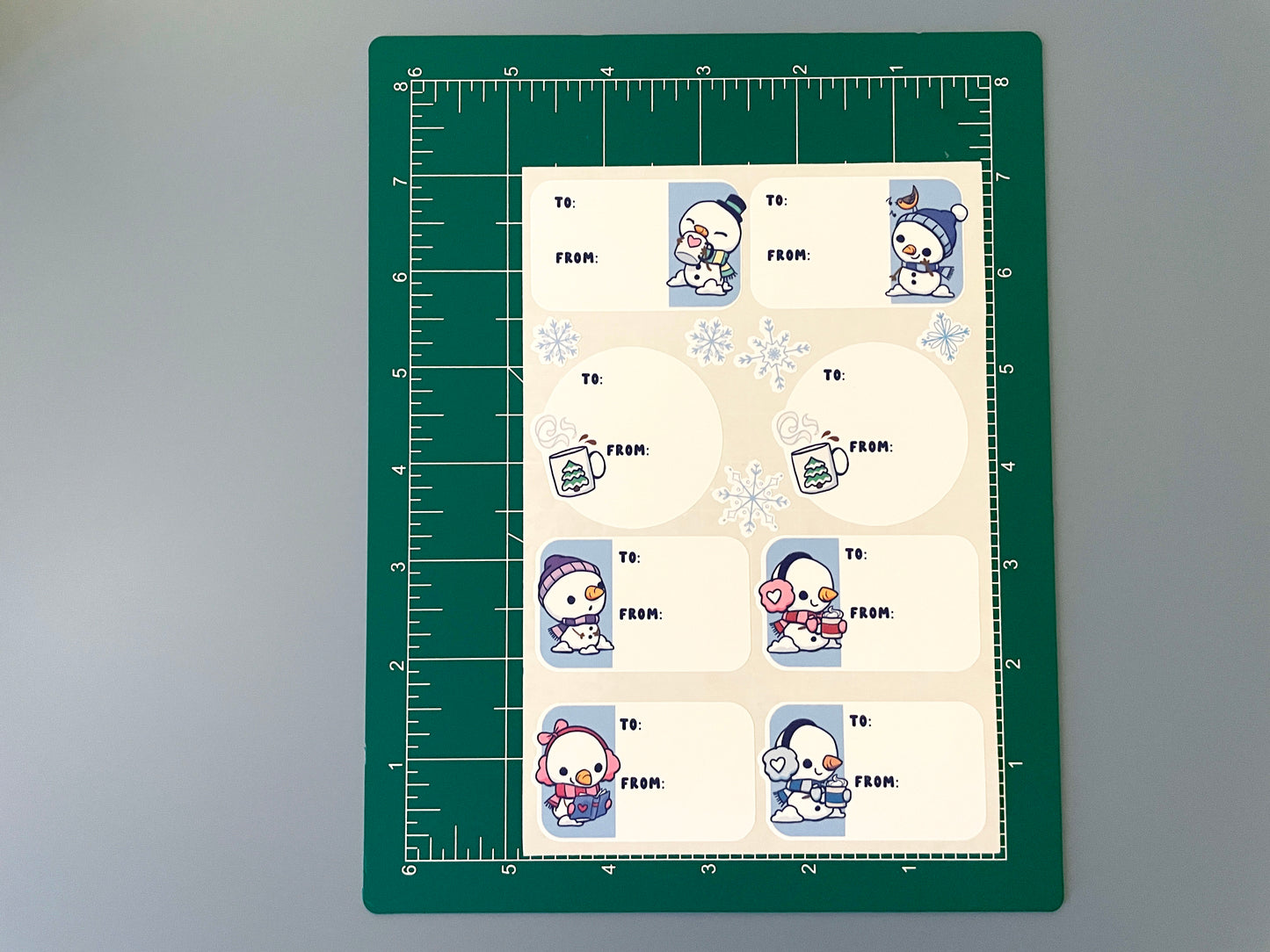 Winter Snowman Gift Labels