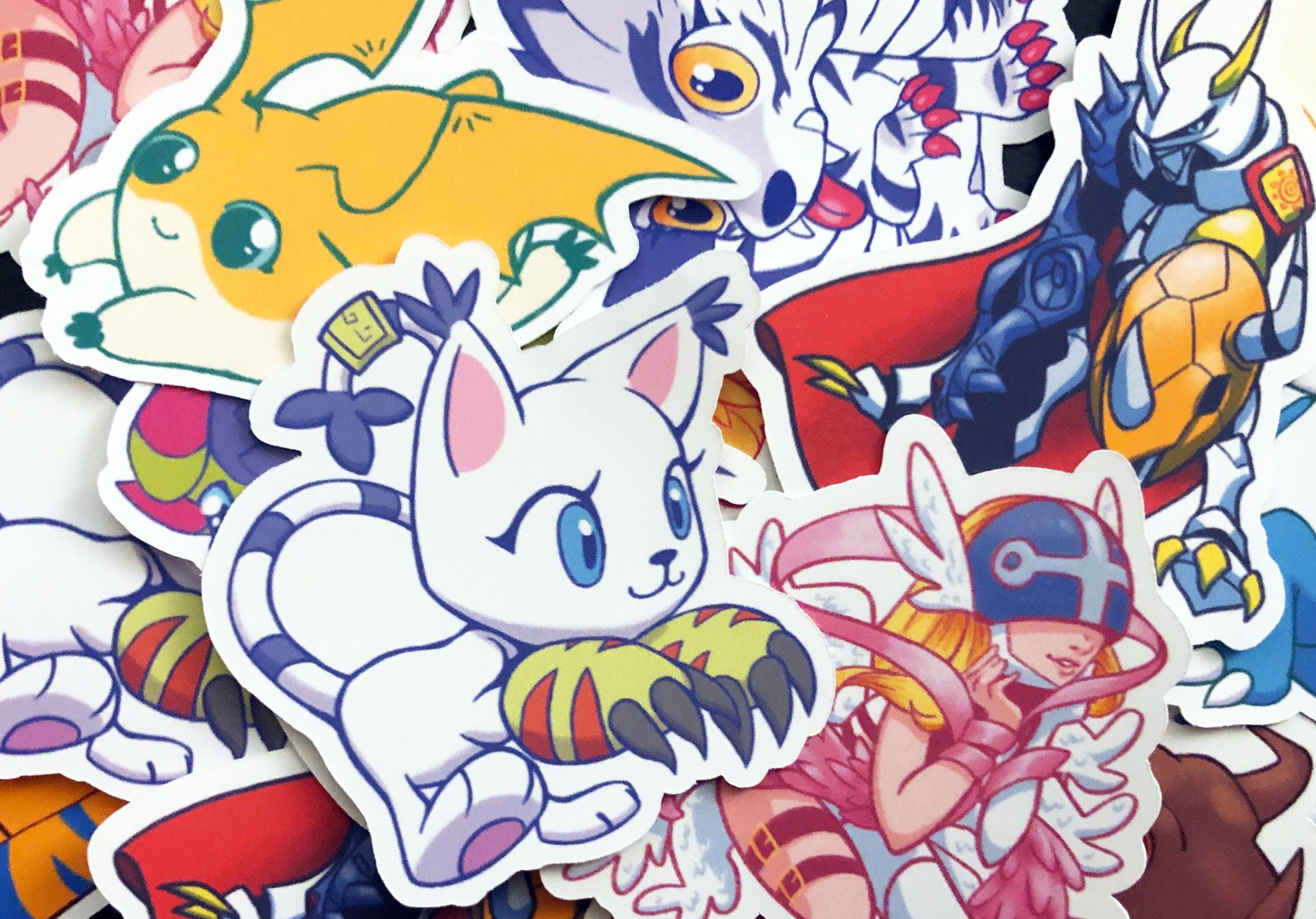 50pcs DIGIMON Vinyl Decal Graffiti STICKERS Bomb For Laptop, Fridge...