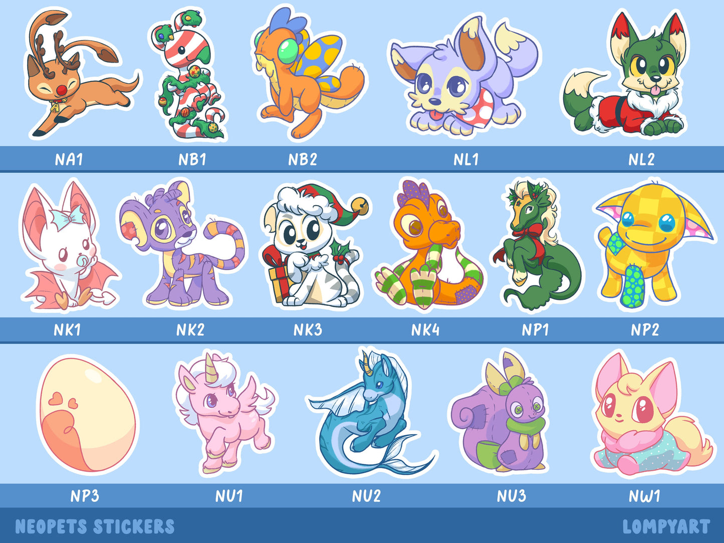 Neopets Stickers