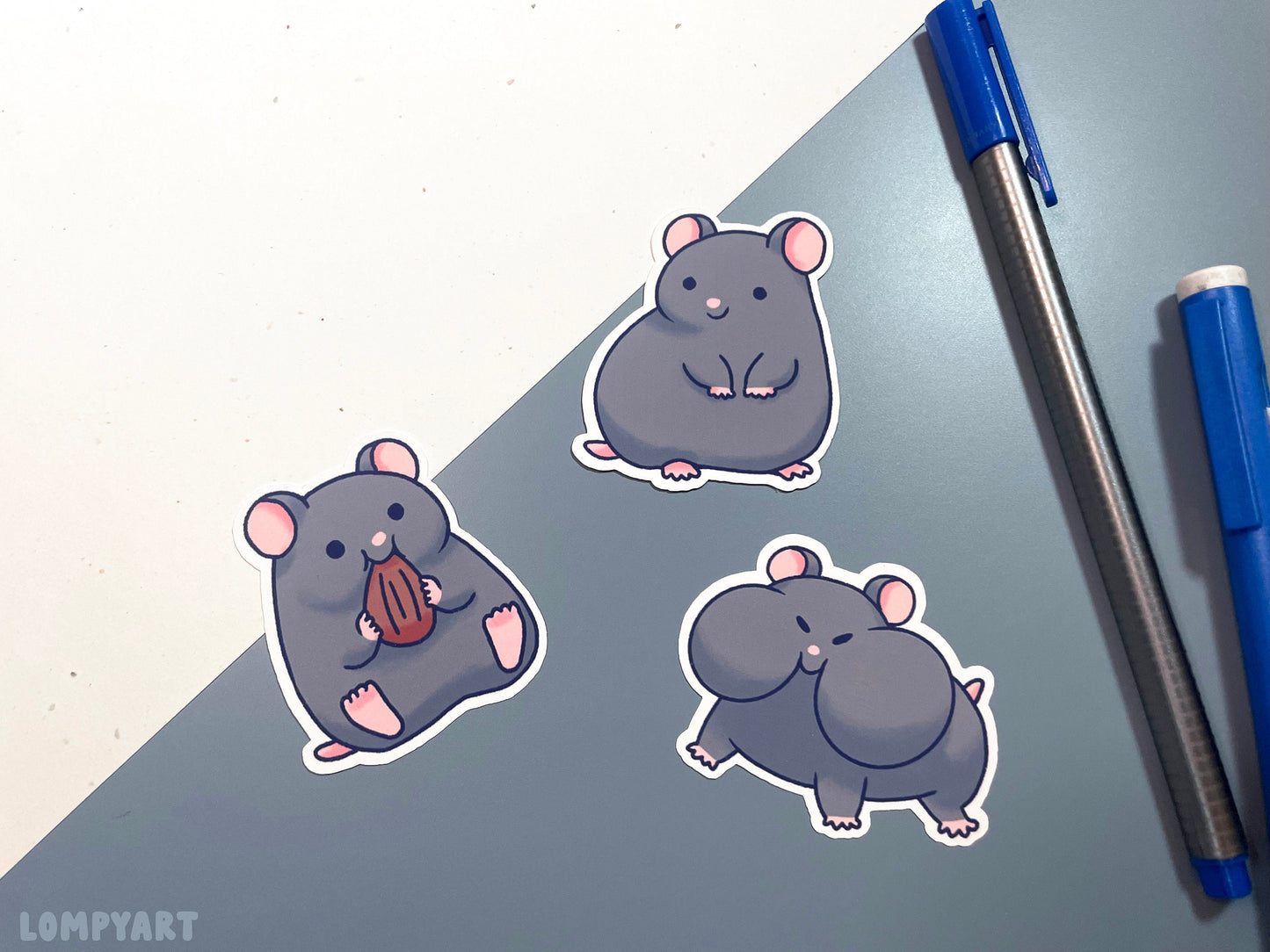 Hamster Sticker Set Custom (choose your hamster color!)
