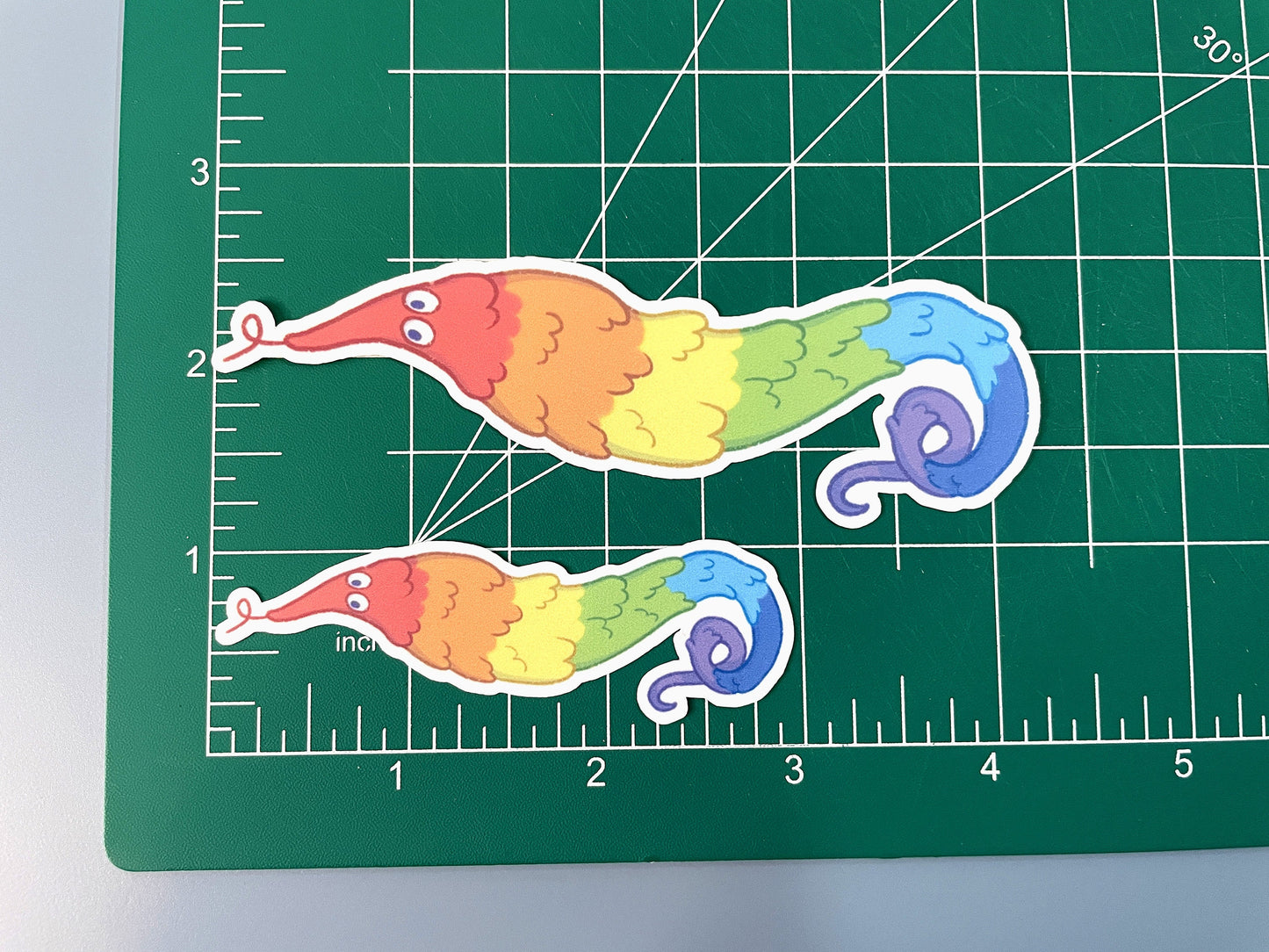 Worm on a String Sticker / funny waterproof sticker for laptop water bottle notebook, colorful rainbow kidcore stickers gift