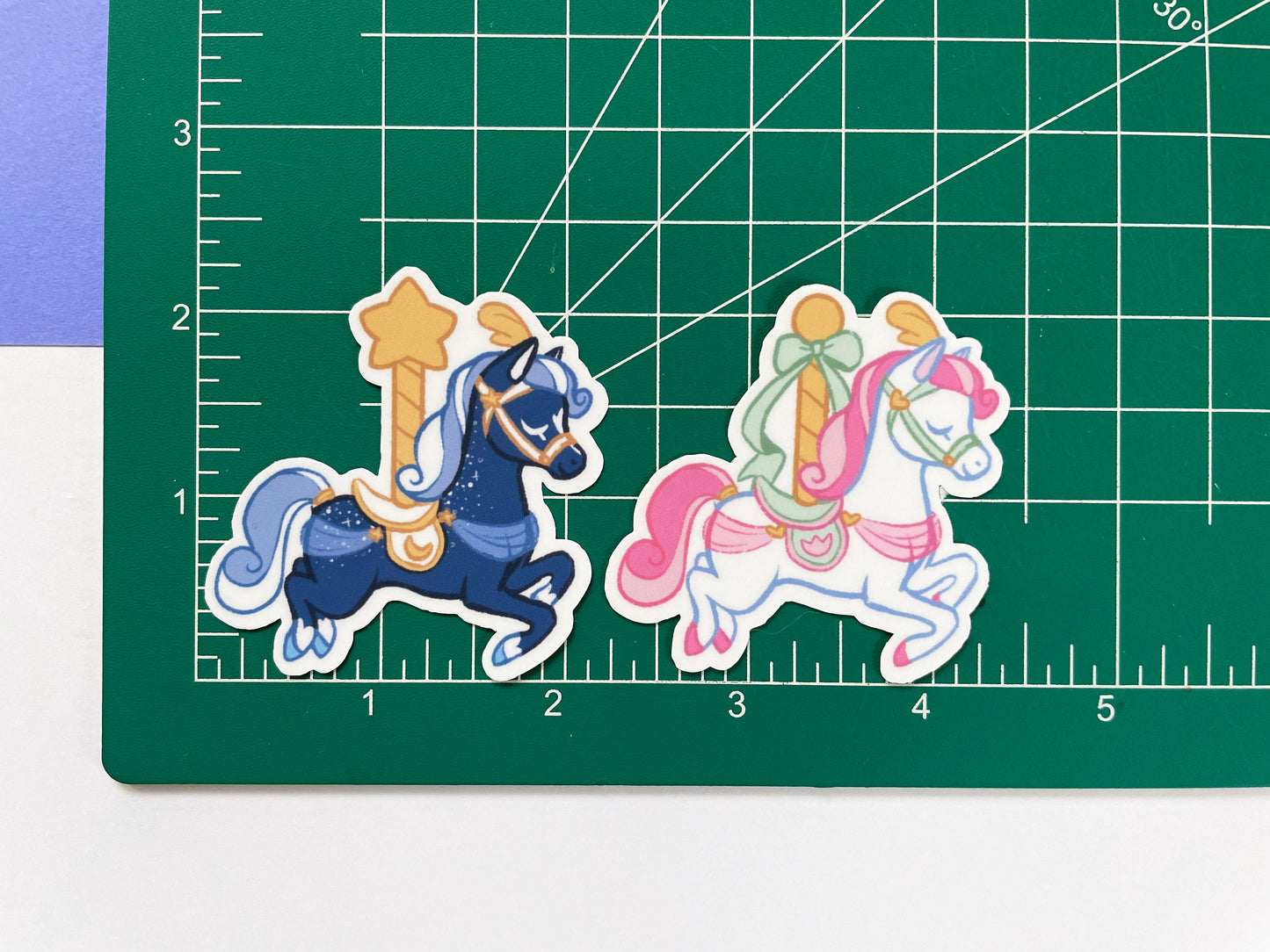 Carousel Horse Stickers / kawaii pony sticker for laptop, water bottle, pink celestial gift