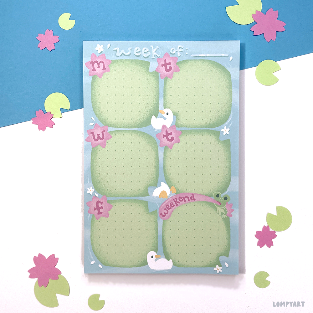 Pond Pals Weekly Planner Notepad