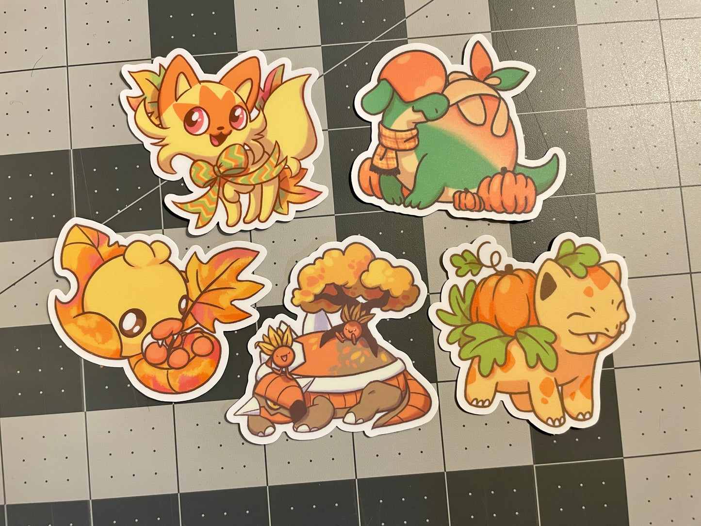 Pokemon Stickers - Fall Theme