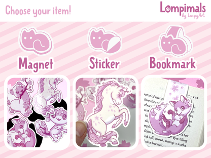 Sakura Lompimals - Stickers/Magnets/Bookmarks