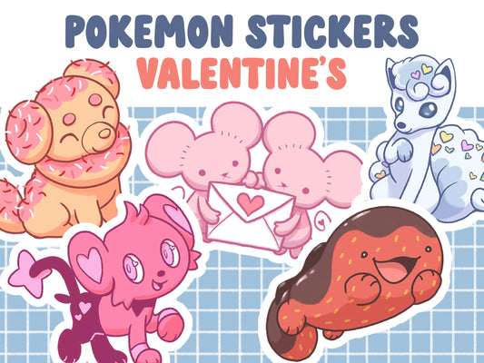 Pokemon Stickers - Valentine's Theme