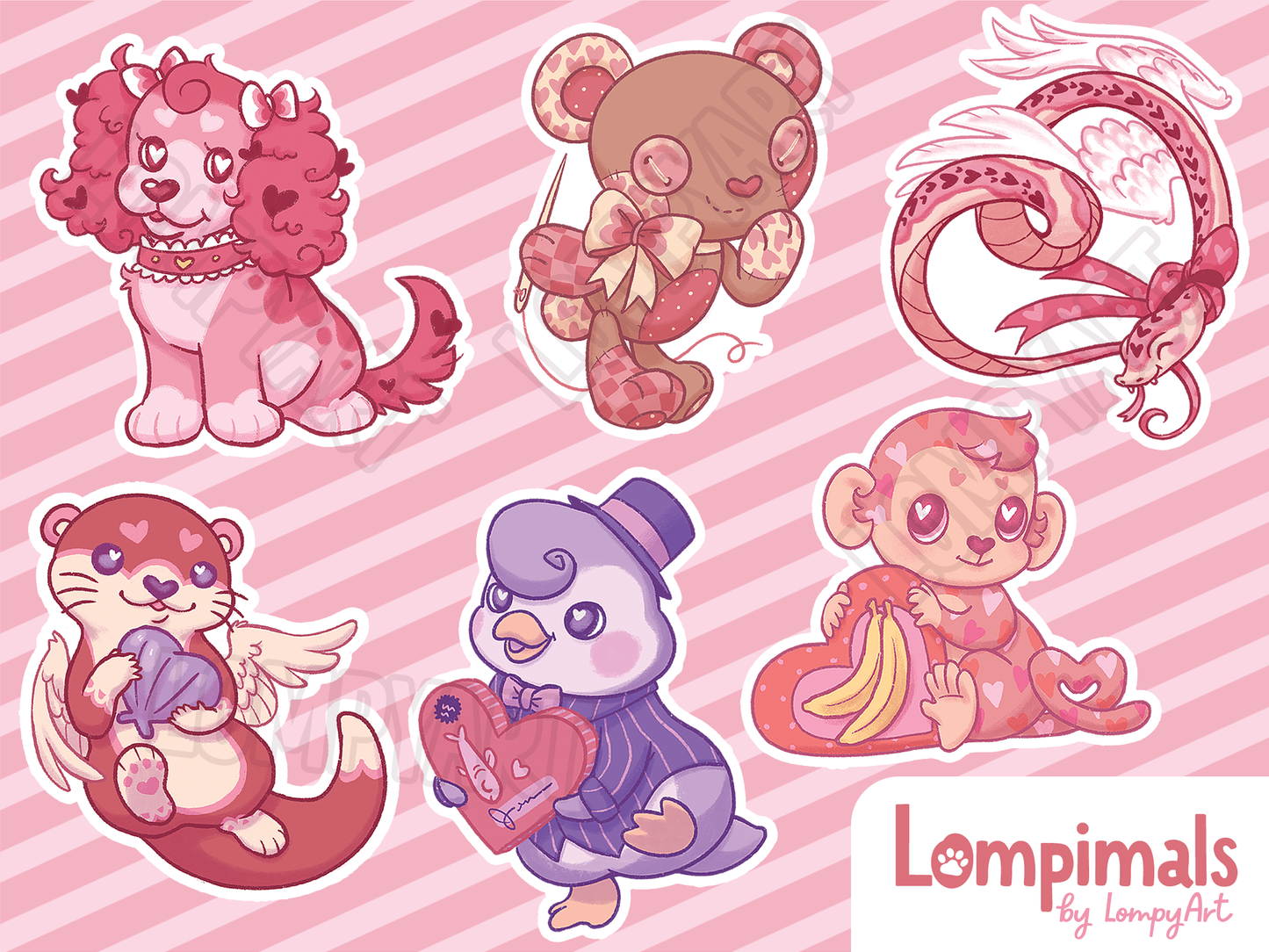 Valentine Lompimals - Stickers/Magnets/Bookmarks