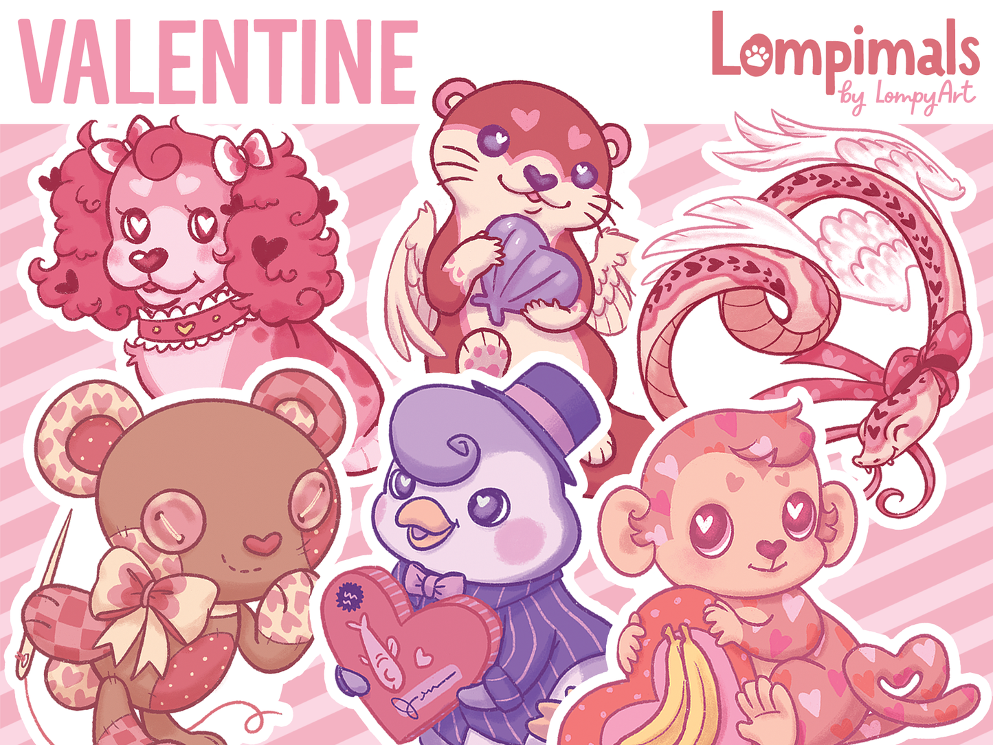 Valentine Lompimals - Stickers/Magnets/Bookmarks