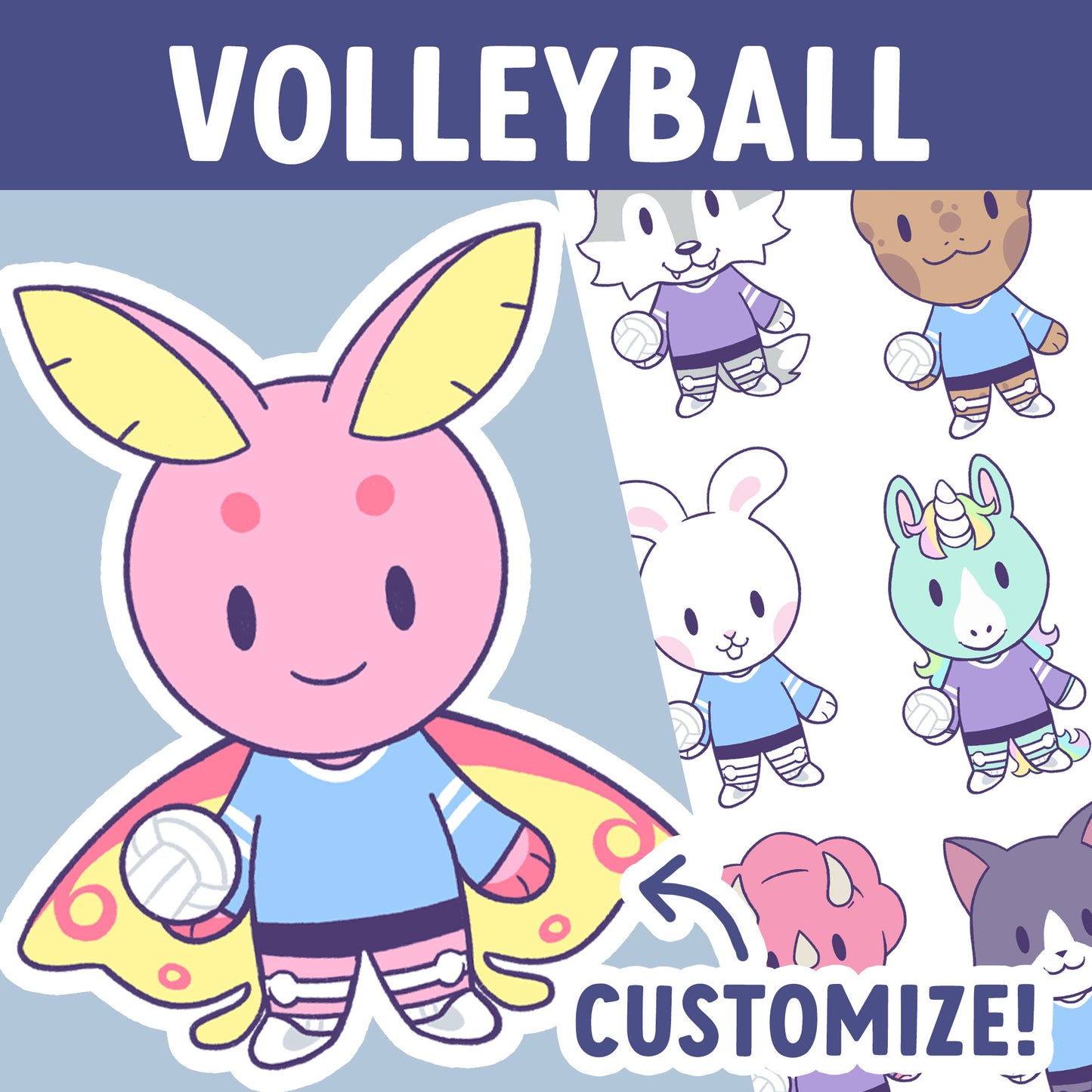 Volleyball Stickers | Express Yourself Collection