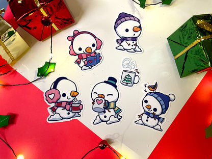 Winter Snowman Sticker Set