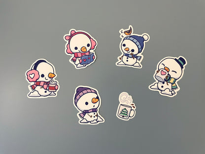 Winter Snowman Sticker Set