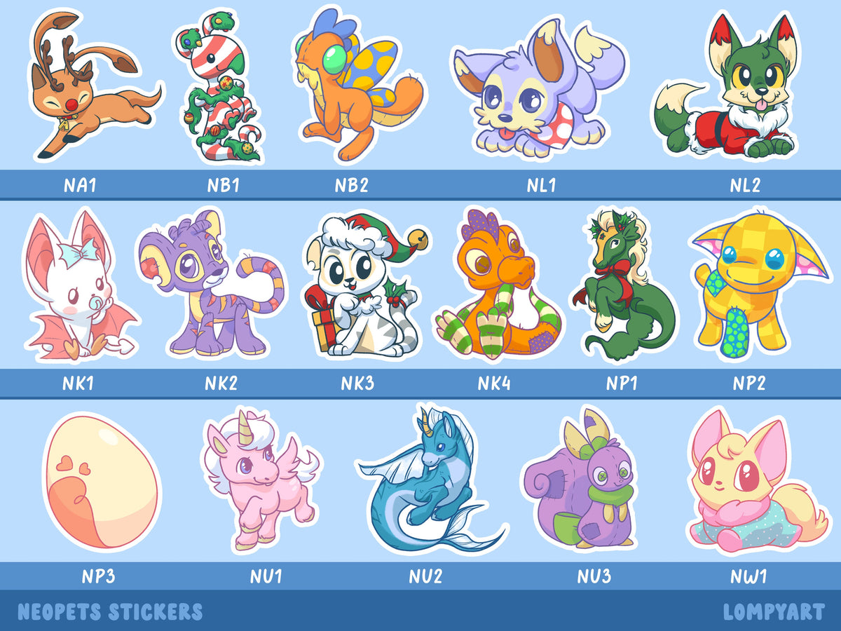 Neopets Rokaar Neopets Stickers – LompyArt