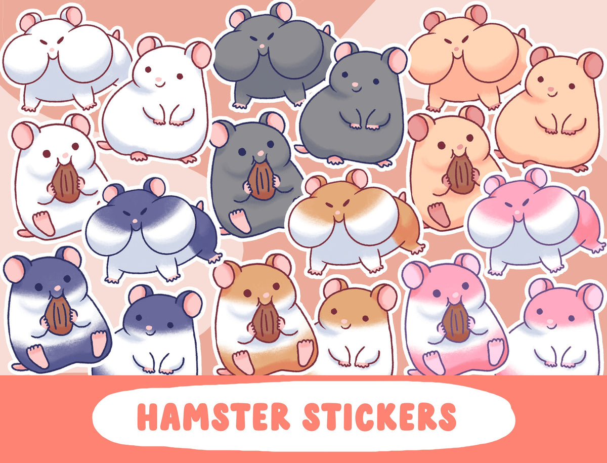 Hamseter Sticker Hamster Sticker Set – LompyArt